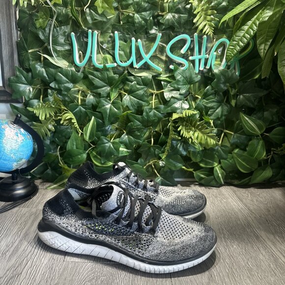 Nike Free Run Flyknit Men\'s Running Shoes 8.5 942838-101 Oreo main image 7